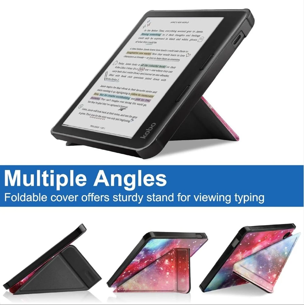 Dėklas Tolino Vision Colour, "galaxy" spalvos, su stoveliu