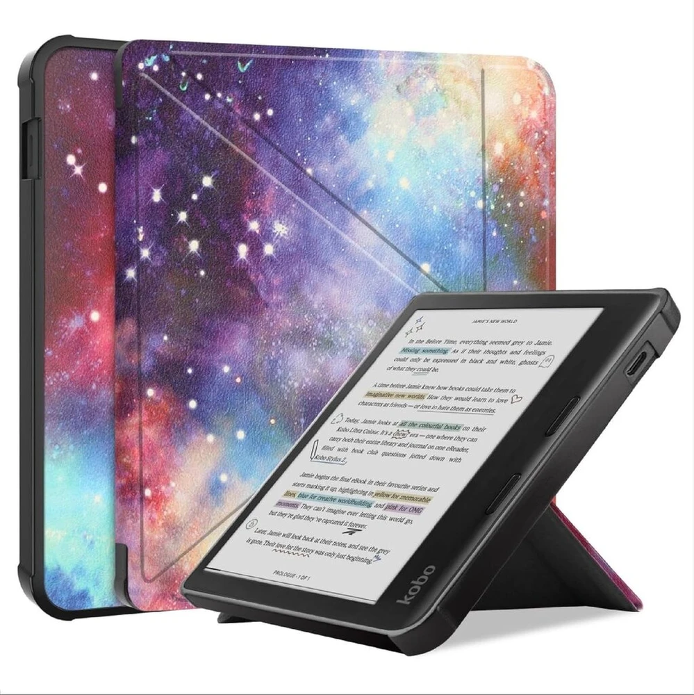 Dėklas Tolino Vision Colour, "galaxy" spalvos, su stoveliu