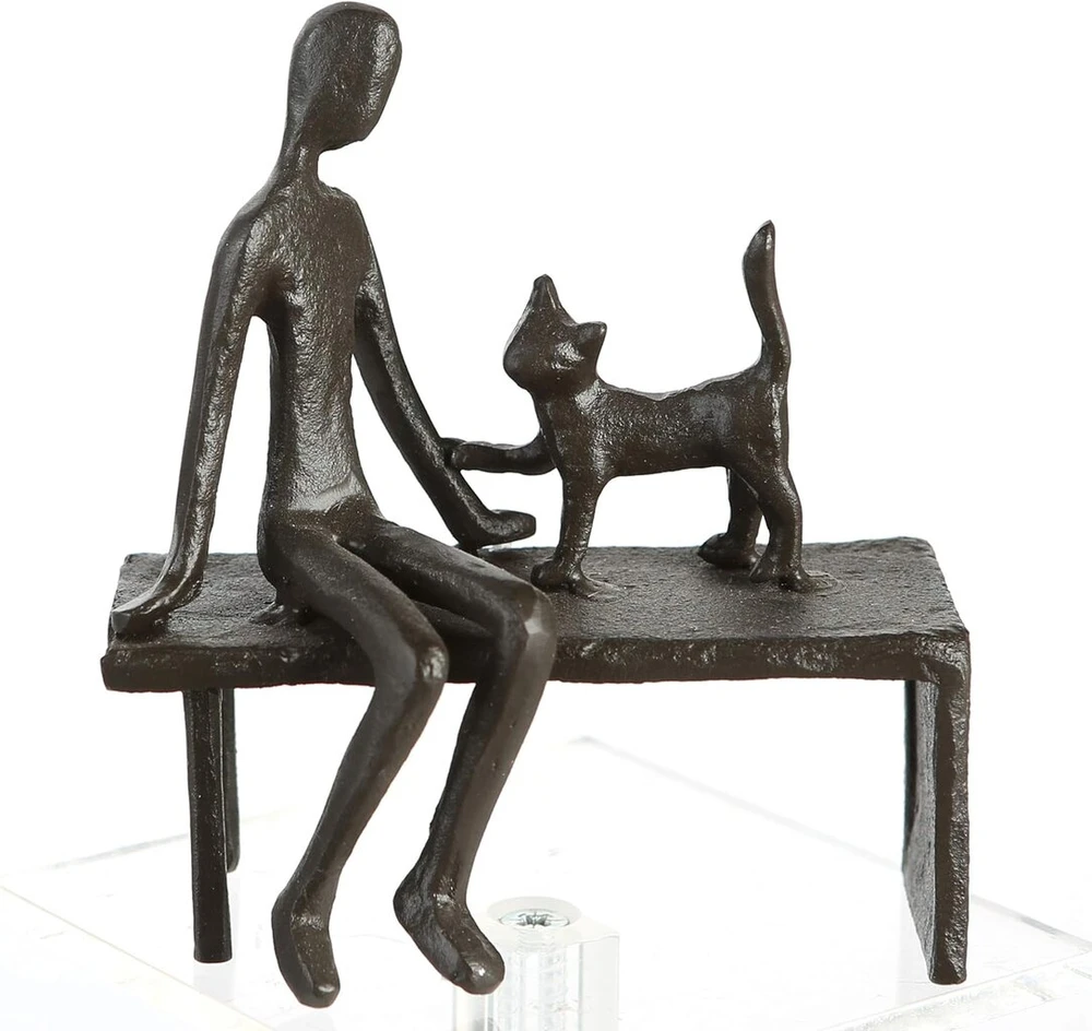 Dekoratyvinė skulptūra "zuwendung", 12 cm, poliruotas metalas