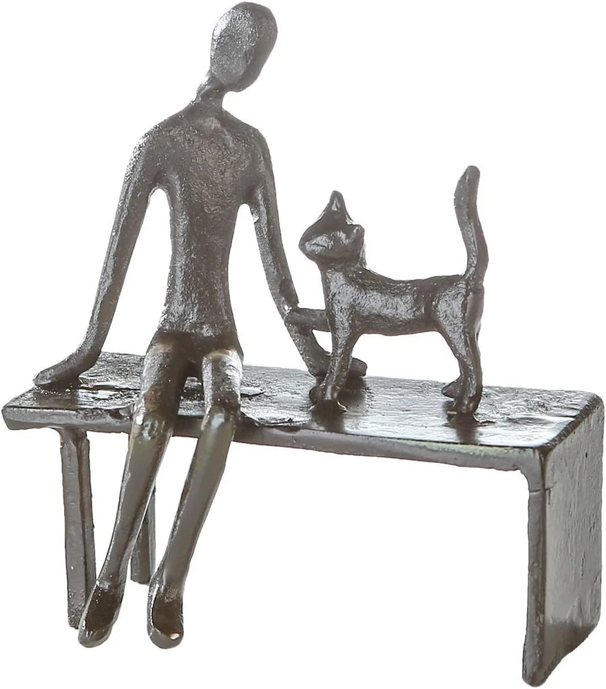 Dekoratyvinė skulptūra "zuwendung", 12 cm, poliruotas metalas