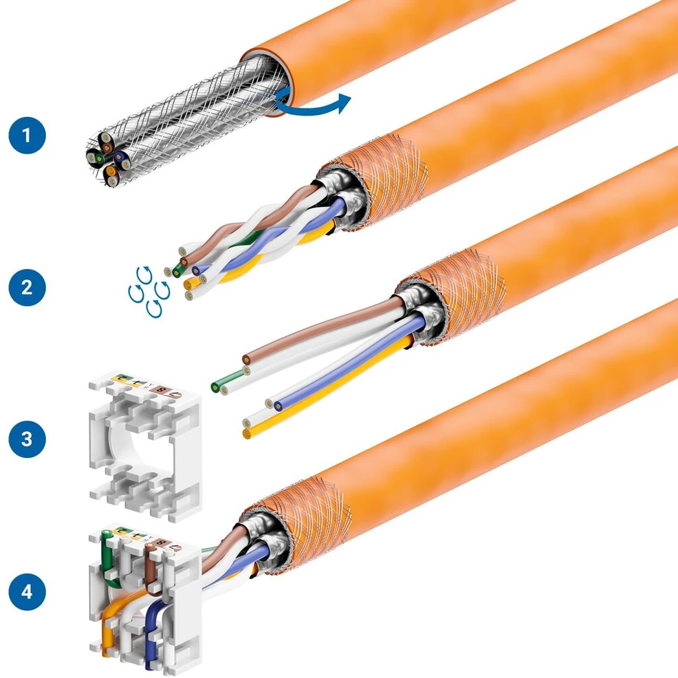 Deleycon 12x mini keystone cat 6a jack modulis, trumpa versija 30 mm (3 cm) ilgio, 10 gbps pilnai ekranuotas stp rj45 lizdo jungties pataisos kabelis, idealiai tinka cat7 cat6 cat6a tinklo kabelio lizdo pataisos skydeliui