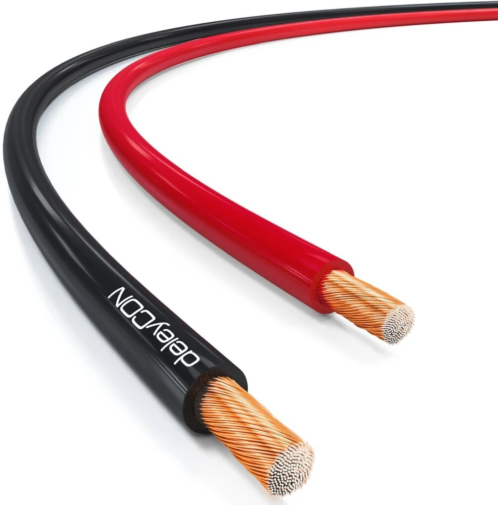 Deleycon 50 m Garsiakalbių Kabelis 2x0.75 mm² Cca, Raudonas/juodas