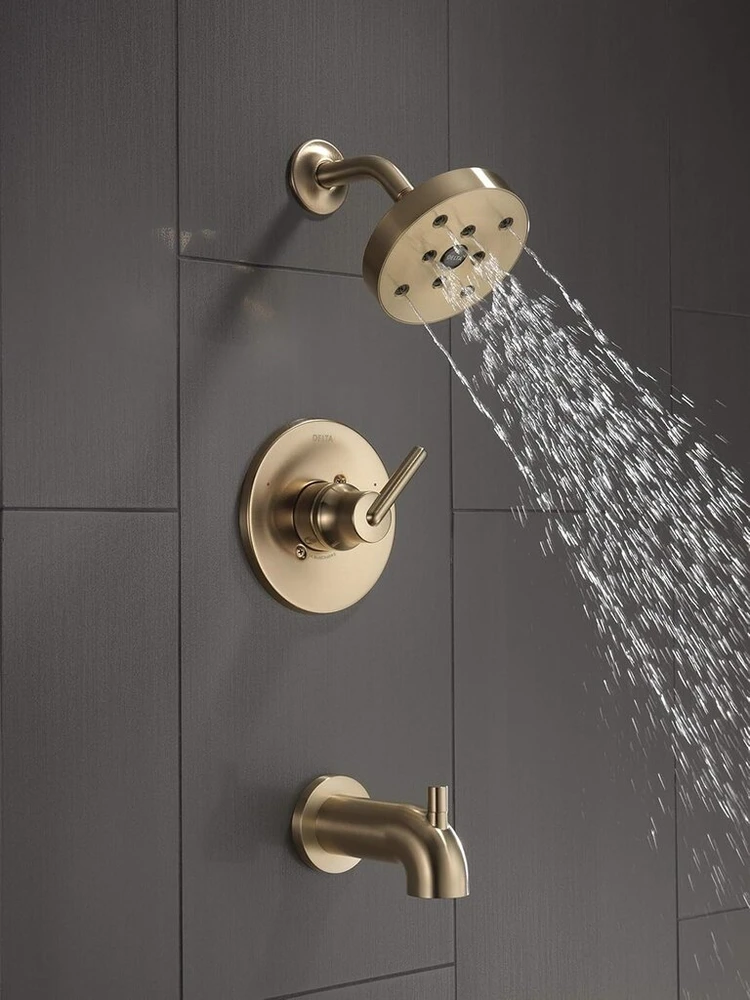 Delta Faucet T14459-cz Triassic, 14 serijos Mc vonios/dušo apdaila, Champagne Bronze