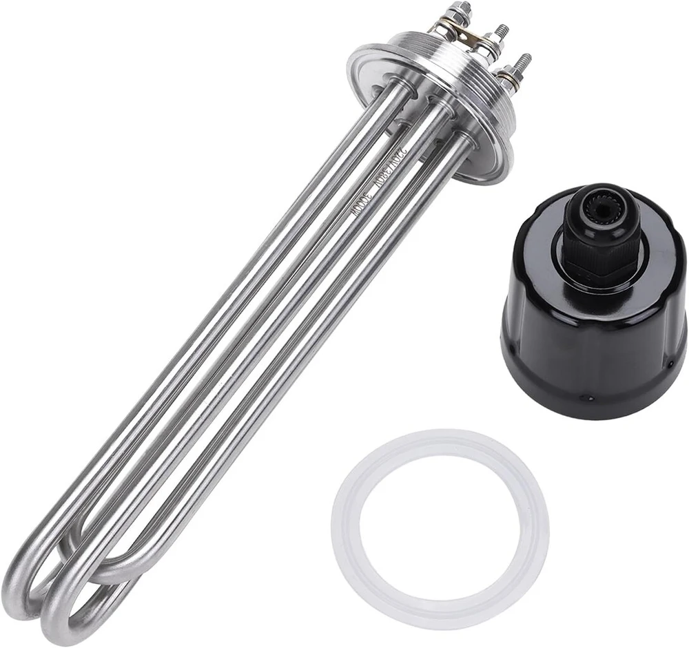 Dernord kaitinimo elementas Tri-clamp 220 V 3000 W Dn50 2 colių kaitinimo strypo vamzdžio flanšas nerūdijantis plienas su juodu
