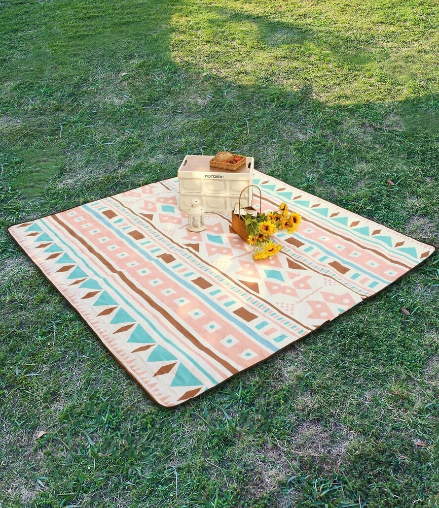 Dewur pikniko antklodė, neperšlampama, plaunama, paplūdimio antklodė, smėliui atspari xxl kempingo antklodė, paplūdimio kilimėlis, izoliuota su neperšlampamu pagrindu (boho-a, 200 x 200 cm)