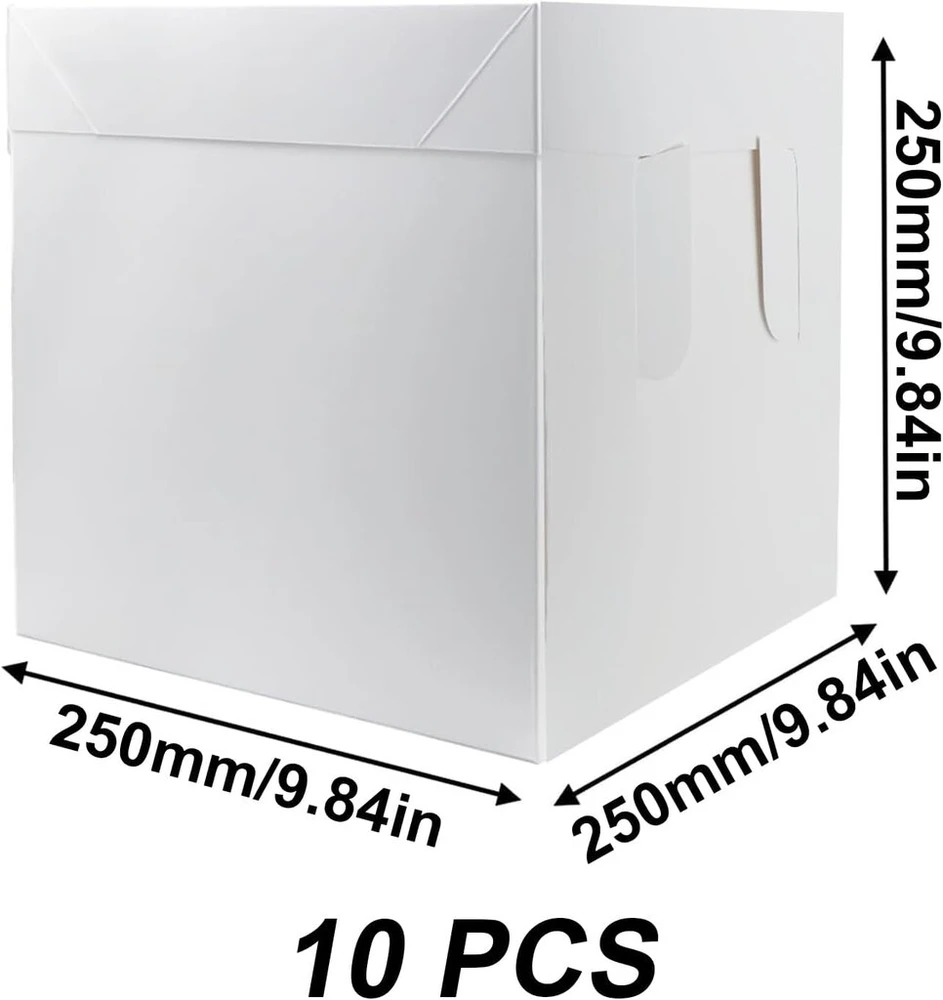 Dėžutė keksiukams su padėklu, 10 vnt., kartoninė dėžutė su langu, dėžutės pyragams, kepiniams, keksiukams