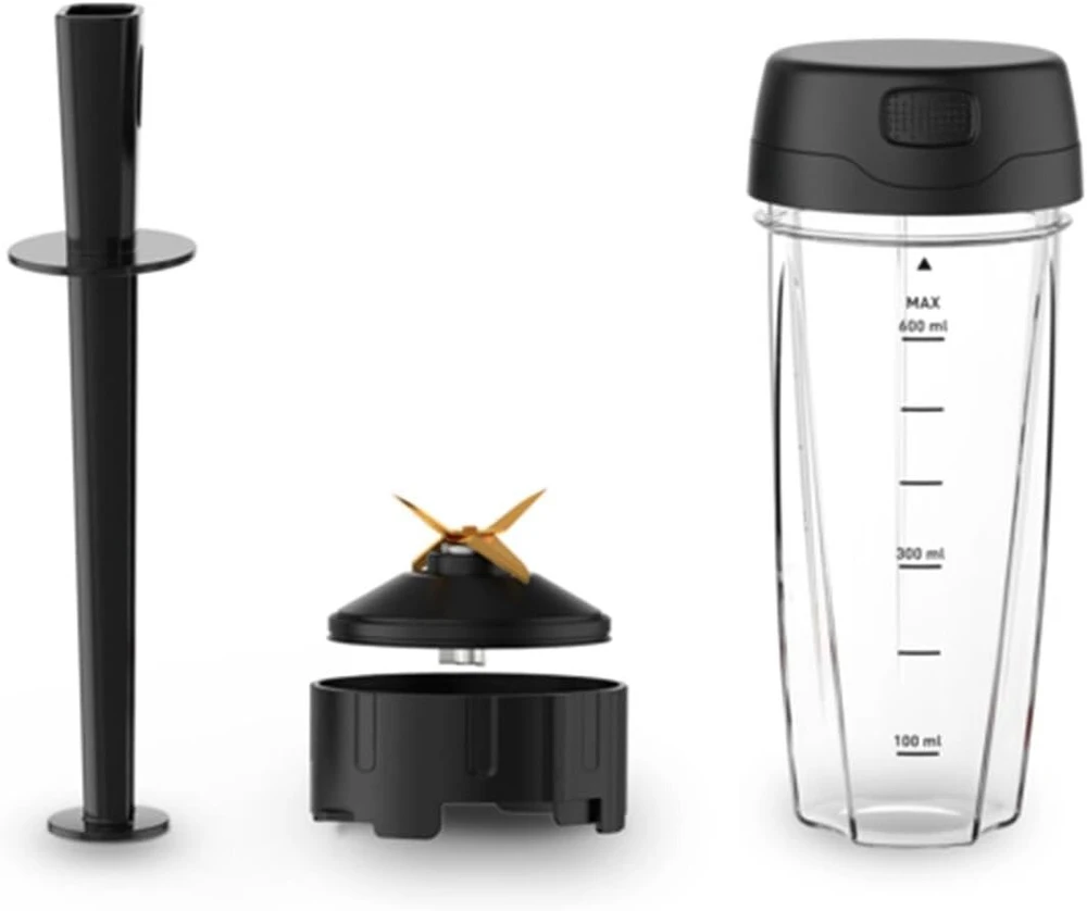 Didelio greičio blenderis Tefal Infinymix Bl91hd31, 5 automatinės programos + rankinis nustatymas, 2,6 l tritan konteineris, komplekte 600 ml kelioninis puodelis / trintuvas / receptų knygelė, sidabrinis