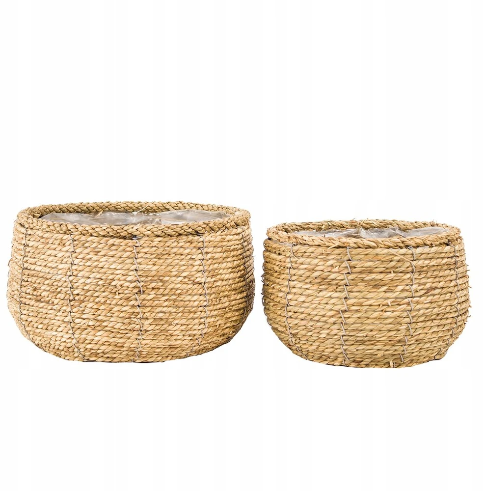 Didelis boho stiliaus vazono apvalkalas 25 cm grindų vazonas palmei, 2 vnt.
