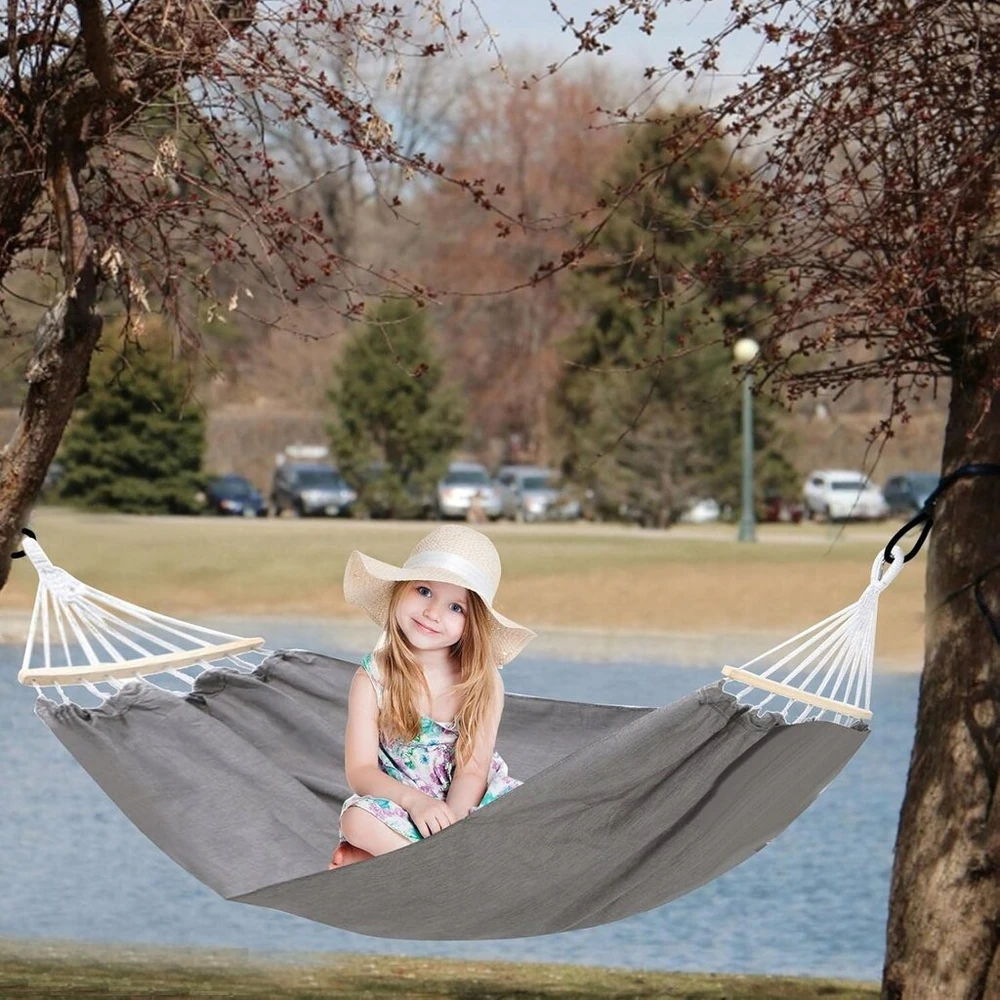 Didelis dvivietis hamakas Xxl 290x150 cm su mediniu skersiniu