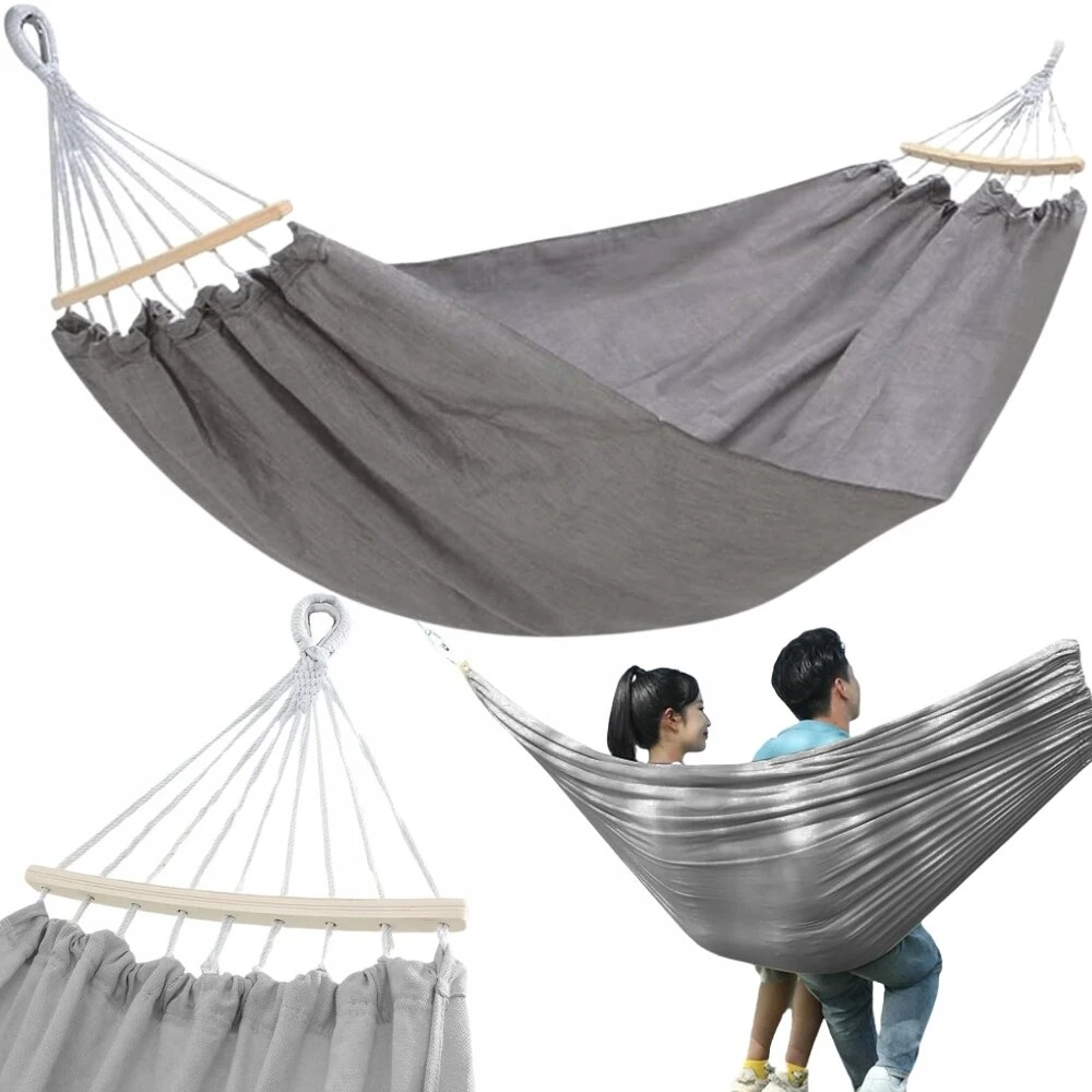 Didelis dvivietis hamakas Xxl 290x150 cm su mediniu skersiniu