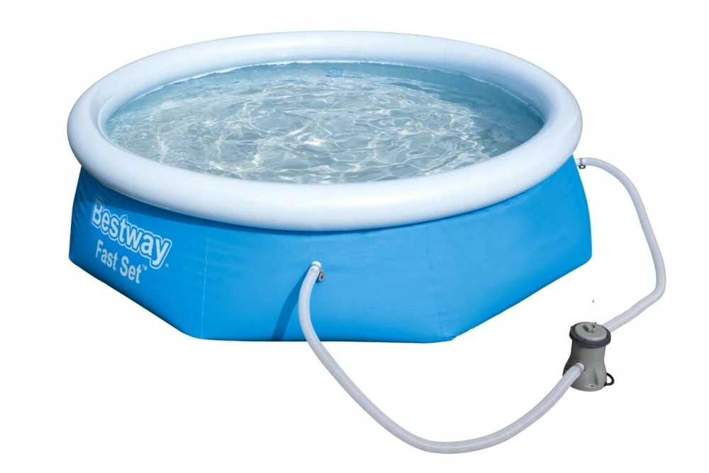 Didelis pripučiamas baseinas 244x66 cm Bestway su siurbliu ir filtru