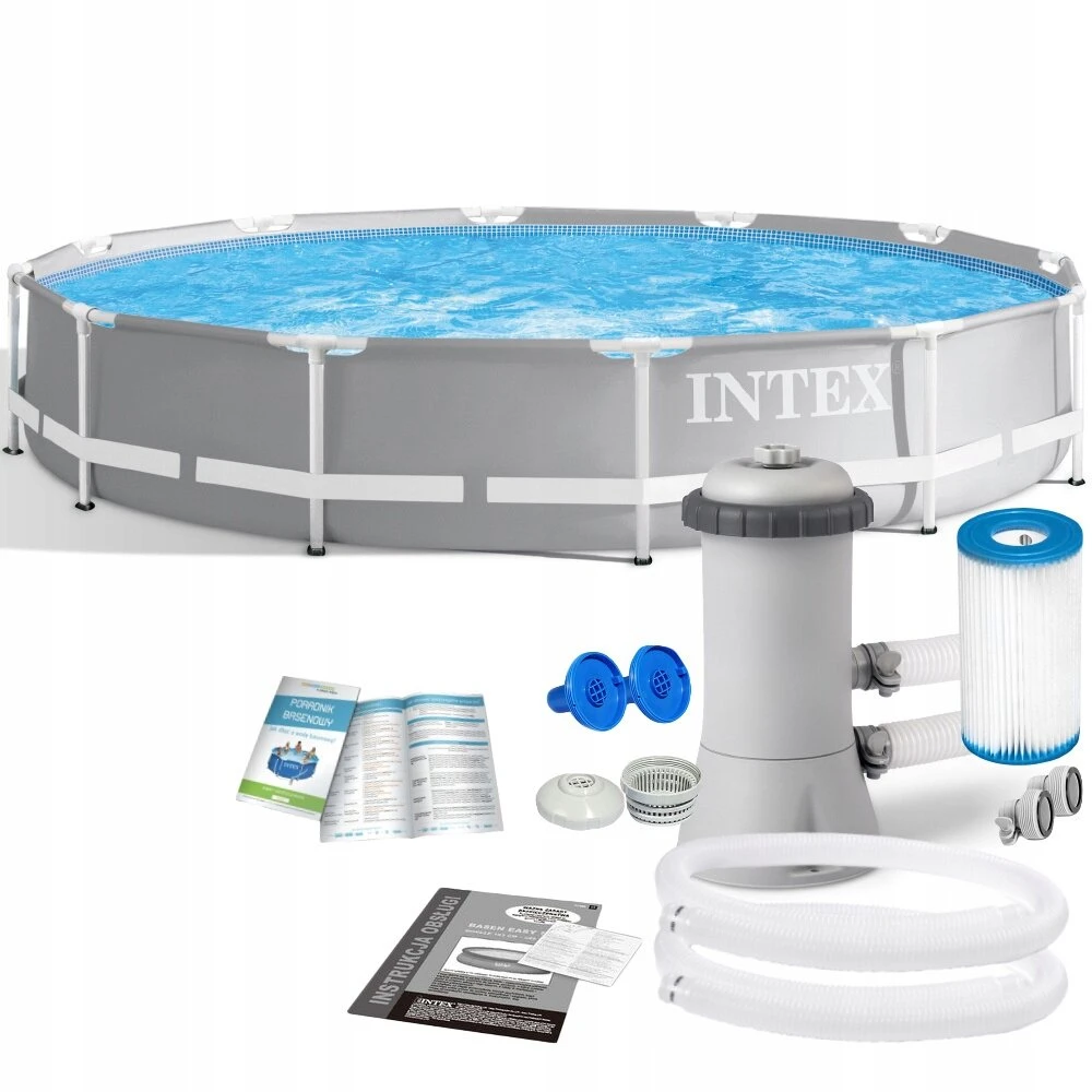 DIDELIS ŠEIMOS BASEINAS SODE SU KARKASU INTEX 366x76 MEGA RINKINYS + DOVANA