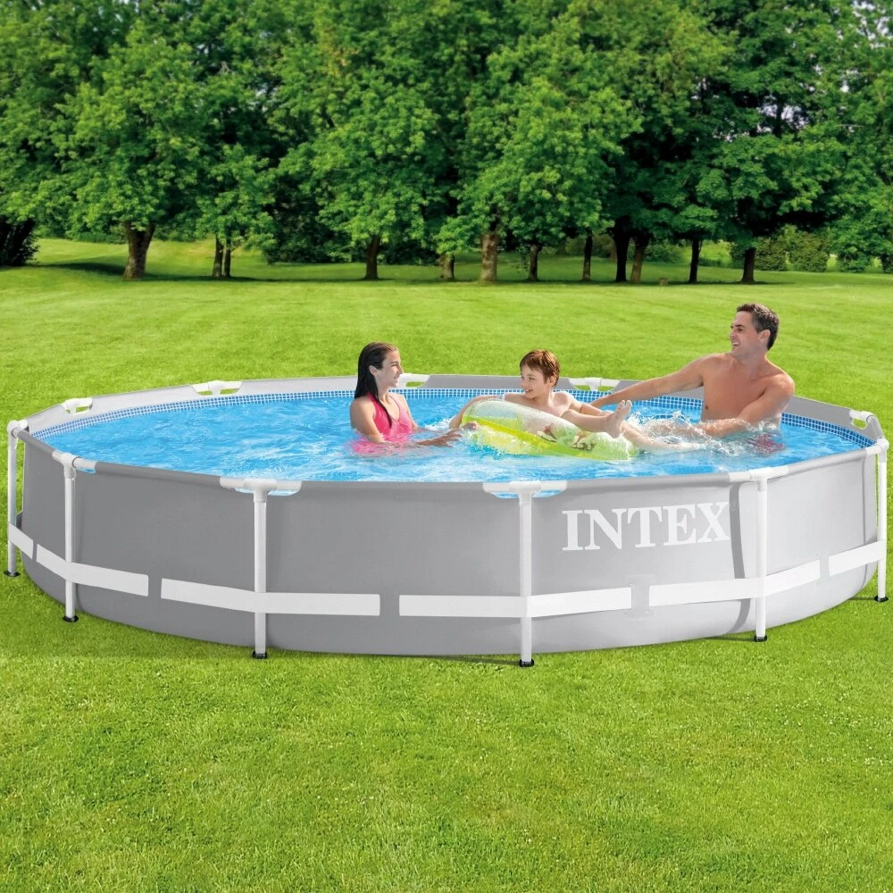 DIDELIS ŠEIMOS BASEINAS SODE SU KARKASU INTEX 366x76 MEGA RINKINYS + DOVANA