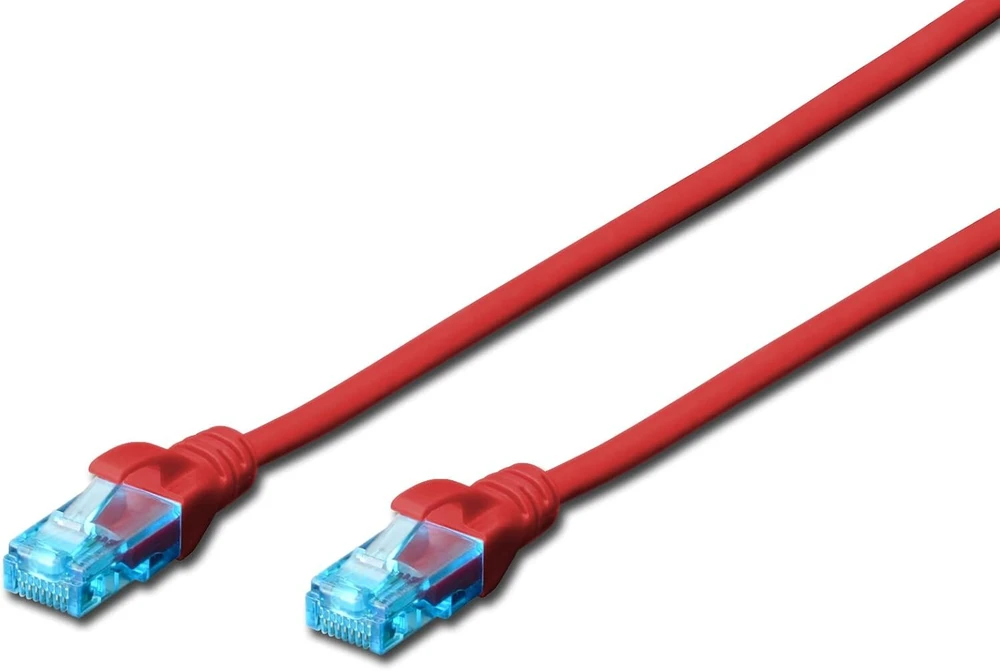 Digitus Dk-1512 – 050/r 5 m cat5e u/utp (utp) raudonas – (rj-45, rj-45, vyriškas/vyriškas, cat5e, u/utp tinklo kabelis (utp), raudonas)