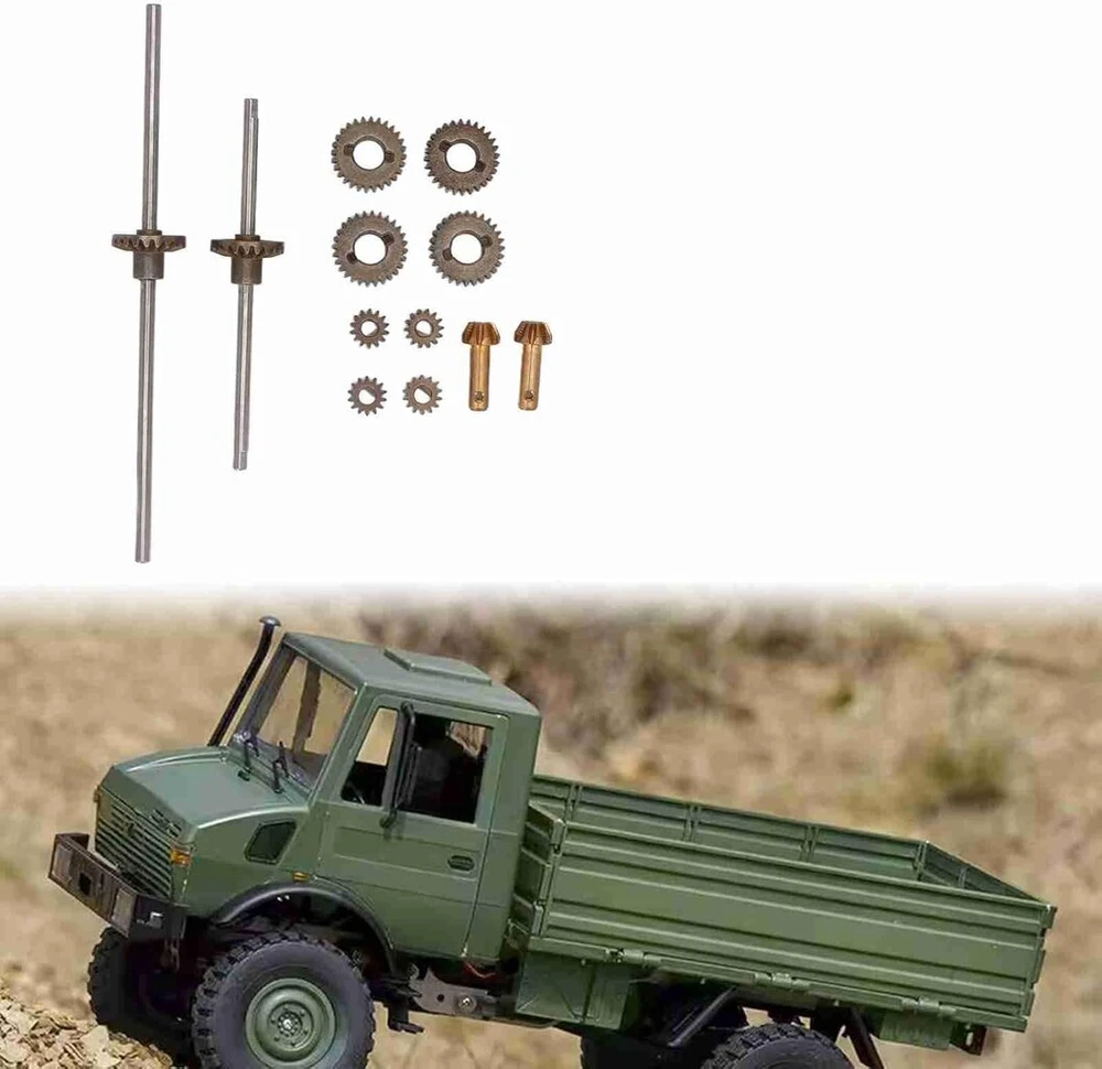 Dilwe tiesiakrumpliaratinė pavara metalinė tiesiakrumpliaratinė pavara motociklo krumpliaratinis rinkinys, skirtas Unimog P06 modelio Rc automobilio kėbulo priedams, numatytasis