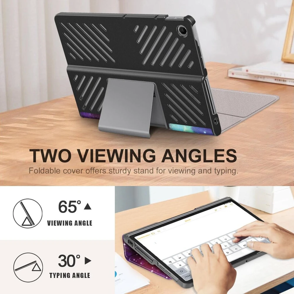 Dingguagua dėklas, suderinamas su Lenovo Tab Plus 11.5 colių 2024 Tb351fu, itin plonas apsauginis dėklas su stovo funkcija, Galaxy