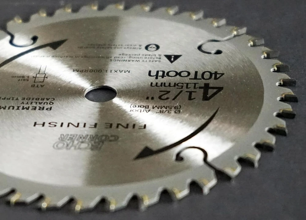 Diskinio pjūklo ašmenys 115mm, 40 dantų, medienai