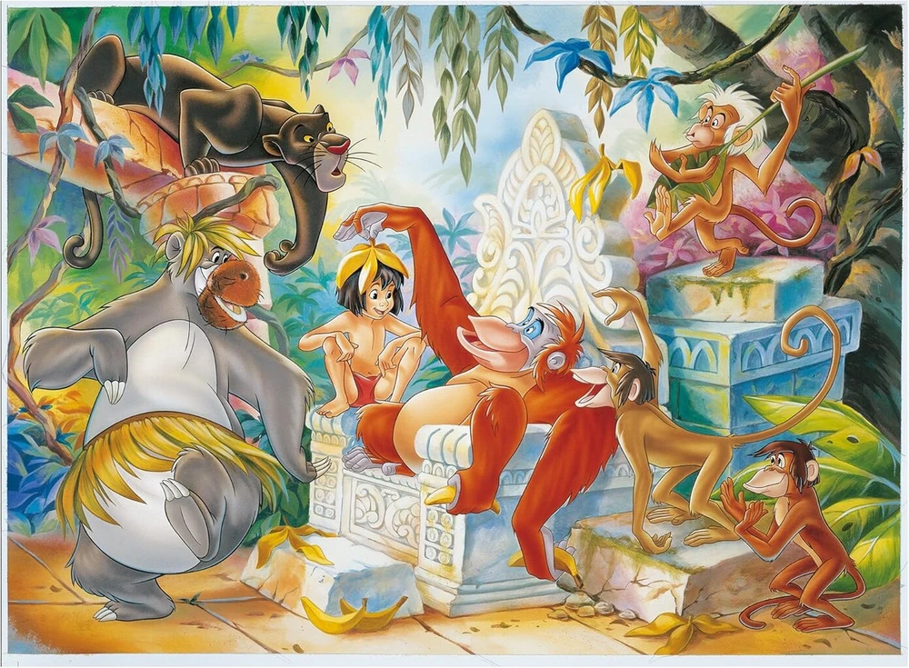 Disney 48045 dėlionė Df Plus Jungle Book, dydis - 50 x 35 cm, 108 detalės, įvairiaspalvė, viena