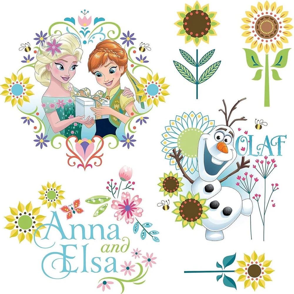 Disney Frozen Elsa ir Anna lipdukai ant langų, 19 vnt.