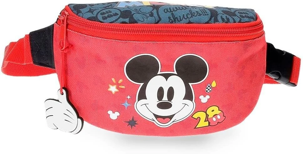 Disney Mickey Get Moving penalas trigubas daugiaspalvis 22 x 12 x 5 cm, spalvingas, diržo krepšys