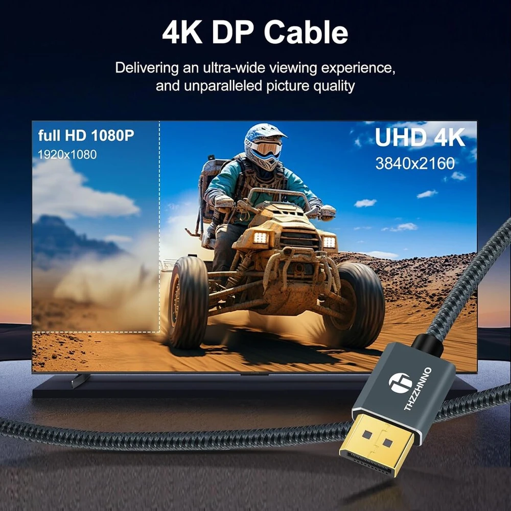 Displayport 1.2 Kabelis 1m 4k Hdr