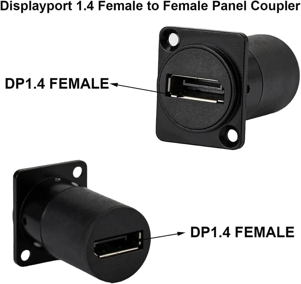 Displayport 1.4 Panelinis Jungiklis, 8k Hdr Dp Moteriškas-moteriškas