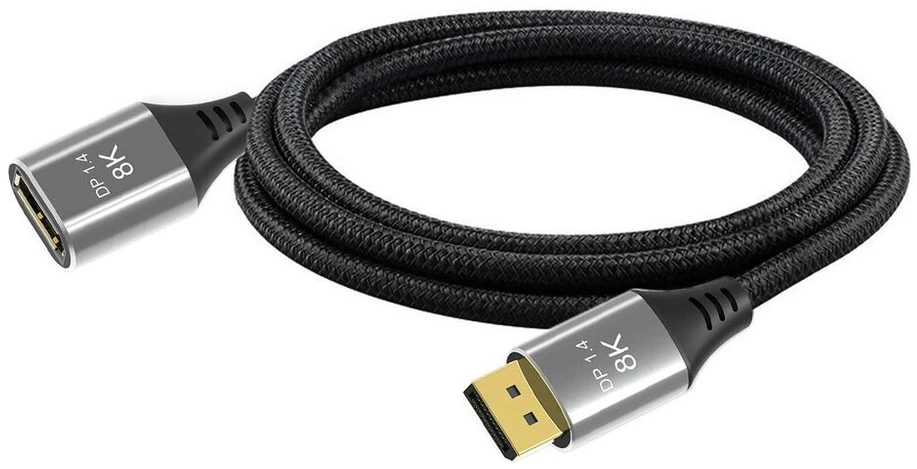 Displayport 1.4 prailginimo laidas 8k 60hz, 4k 144hz, 1m