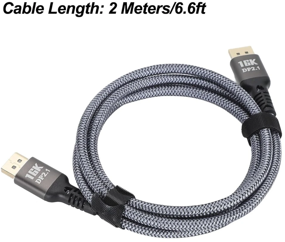 Displayport 2.1 kabelis, 16k 30hz 40gbps 3d dinaminis Hdr Displayport jungtis į Displayport jungties kabelį, skirtas G Sync ir Freesync žaidimams