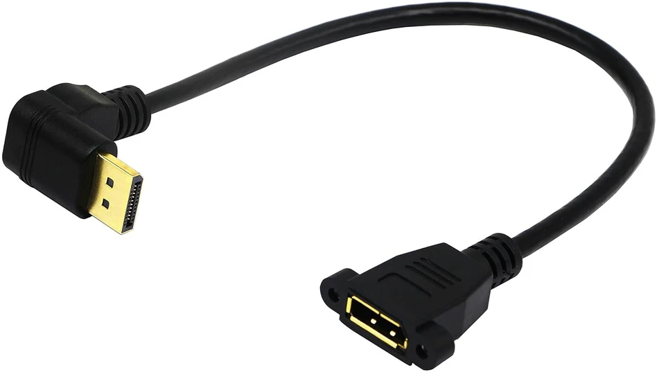 Displayport 90° prailgintuvas (dp Male į Female) 30cm
