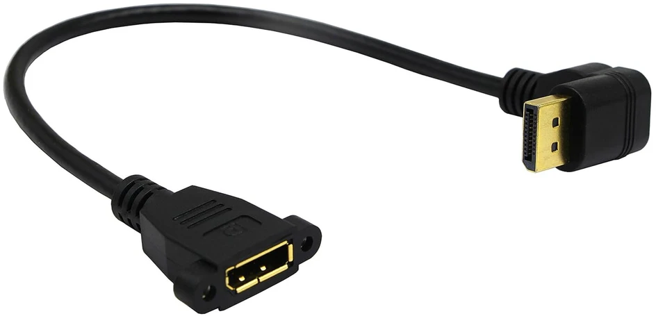 Displayport 90° prailgintuvas (dp Male į Female) 30cm