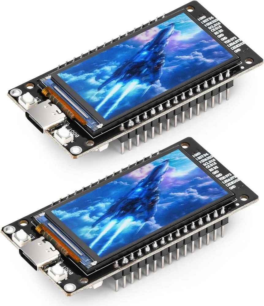 Diymore 2vnt. Esp32 kūrimo plokštė su 1.96 colių Lcd ekranu 2.4 Ghz Wifi Bluetooth Ble Mcu Ch340 lustu Esp32 Nodemcu Usb C