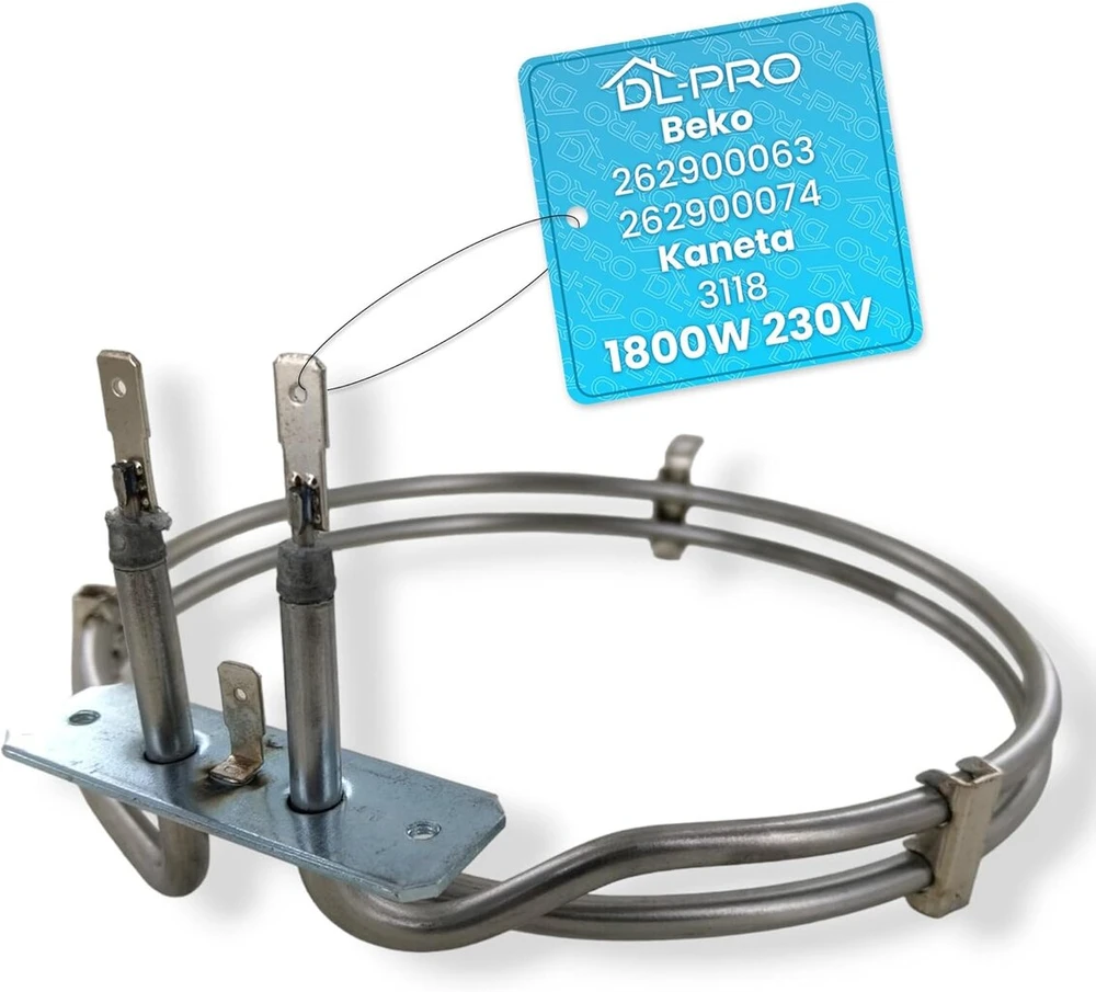 Dl-pro kaitinimo elementas karšto oro šildytuvas 1800 w 230 v, skirtas beko blomberg 262900063 262900074 kaneta 3118 orkaitei
