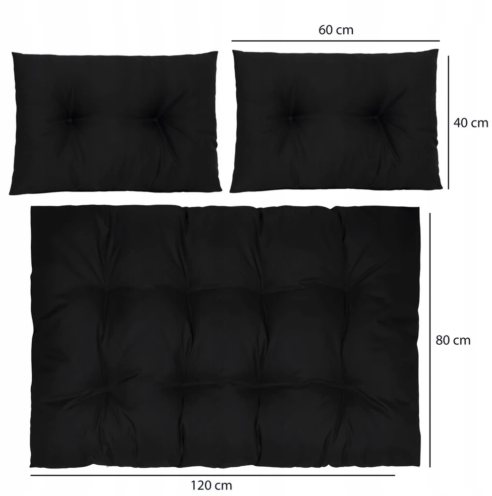 Domarex Sodo pagalvės baldams iš palečių su europadėklais 120x80 cm, vandeniui atsparus komplektas