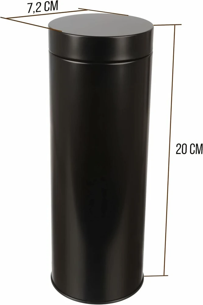 Dosenritter 2 x apvalios kavos kapsulių dėžutės / laikymo indai, hermetiškas metalas po 200 g, Earl Pilkas, apie 20 kavos kapsulių, 20 x 7 cm (a), taip pat idealiai tinka kaip baltymų, cukraus ar prieskonių indelis
