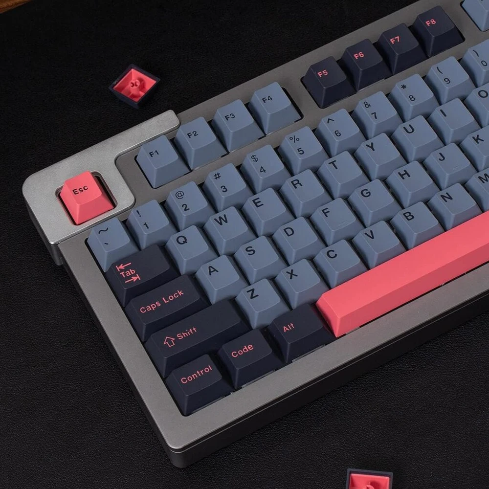 Double Shot klavišų dangteliai 173 klavišų Cherry Profile klavišų dangtelių rinkinys, tinkantis 61/64/87/96/100/104/108 Cherry Mx Switch Iso Ansi išdėstymo mechaninei klaviatūrai