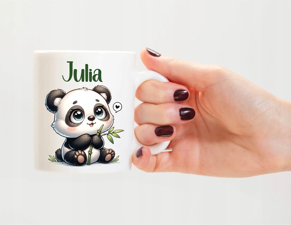 Dovanų rinkinys: puodelis, pagalvė ir maišelis su panda