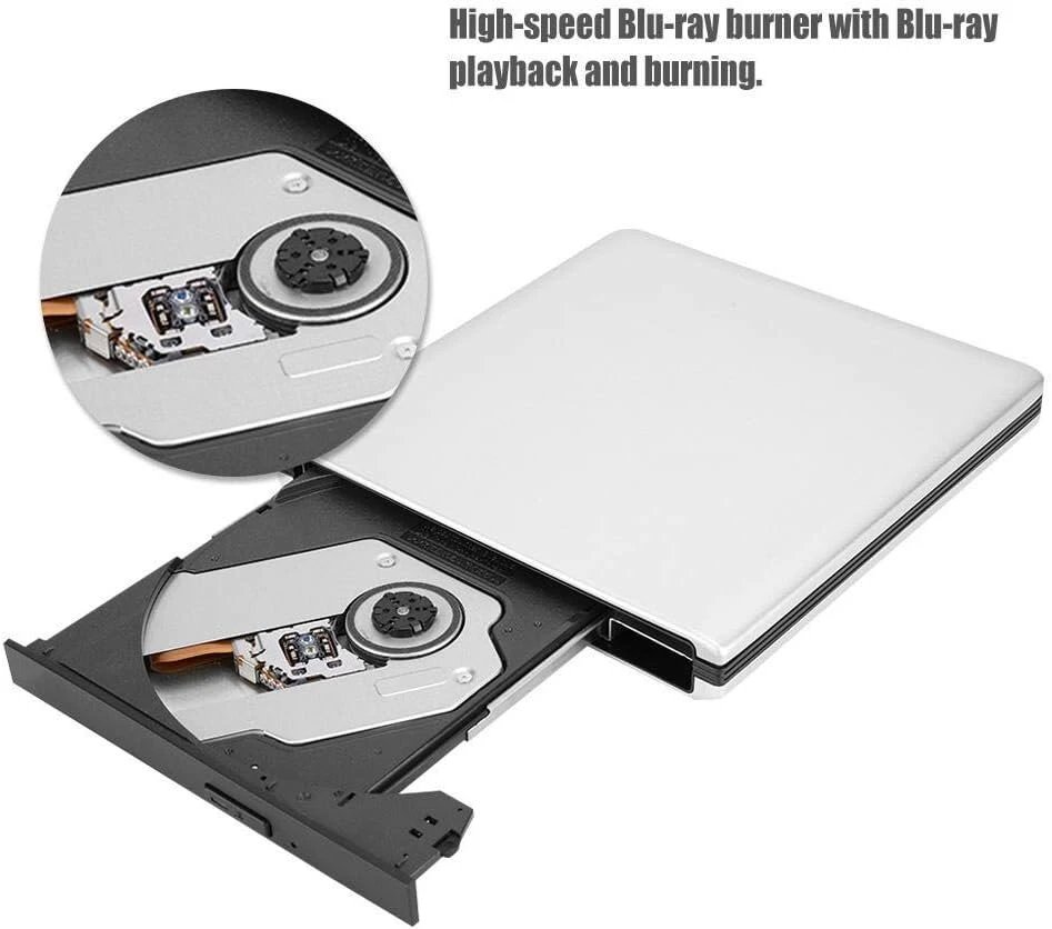 Dpofirs išorinis „blu-ray“ įrenginys, Usb 3.0 6x „blu-ray“ Cd/dvd/bd diskų grotuvas, aliuminio lydinio Dvd/cd rašytuvas ir skaitytuvas, 3d „mėlynas Ray“ filmų įrašymo įrenginys nešiojamam, staliniam ir „viskas viename“ kompiuteriui