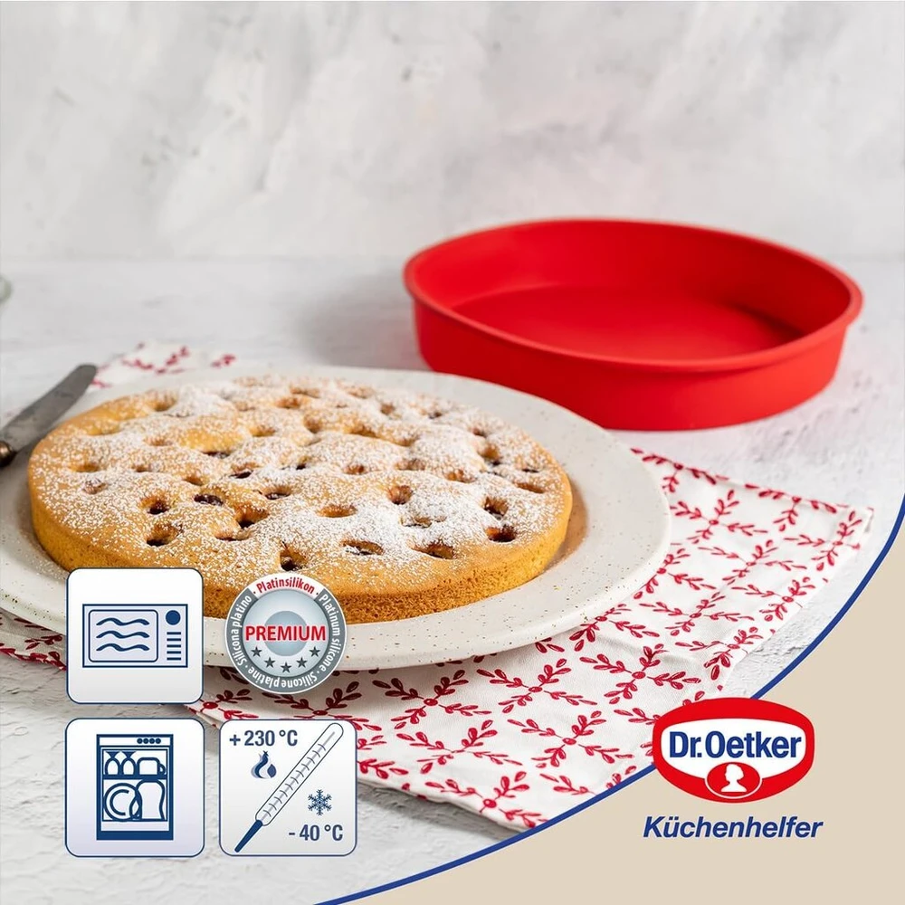 Dr. Oetker kepimo forma 26 cm lanksti, king's cake silikoninė forma, duonos forma įspūdingiems kūriniams, aukštos kokybės silikoninė kepimo forma