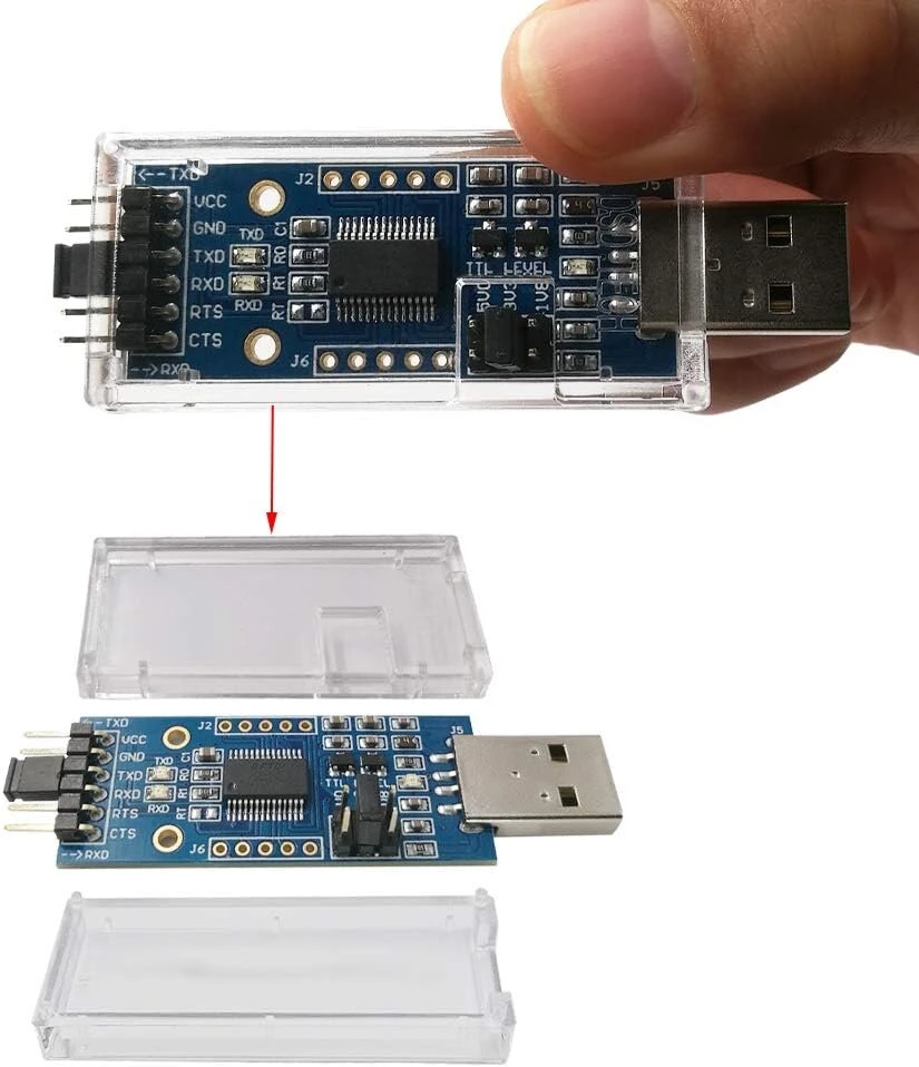 Dsd Tech Sh-u09c2 Usb-ttl adapteris su Ftdi Ft232rl
