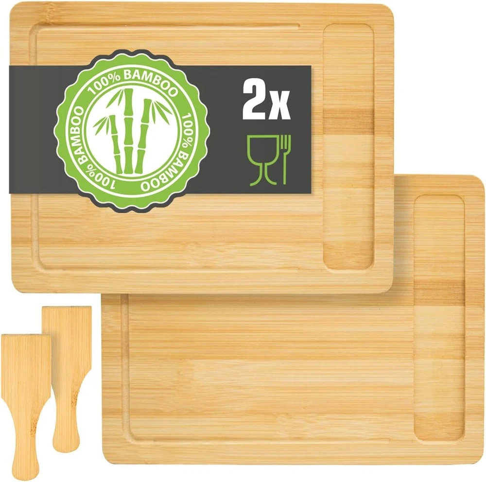 Sumuštinių keptuvas Dunedesign raclette rinkinys 2 asmenims su mentele - 30 x 22 cm raclette lenta, medinė mentelė - raclette keptuvės padėkliukas, mediniai priedai raclette, medinė lenta, padėkliukas raclette keptuvei
