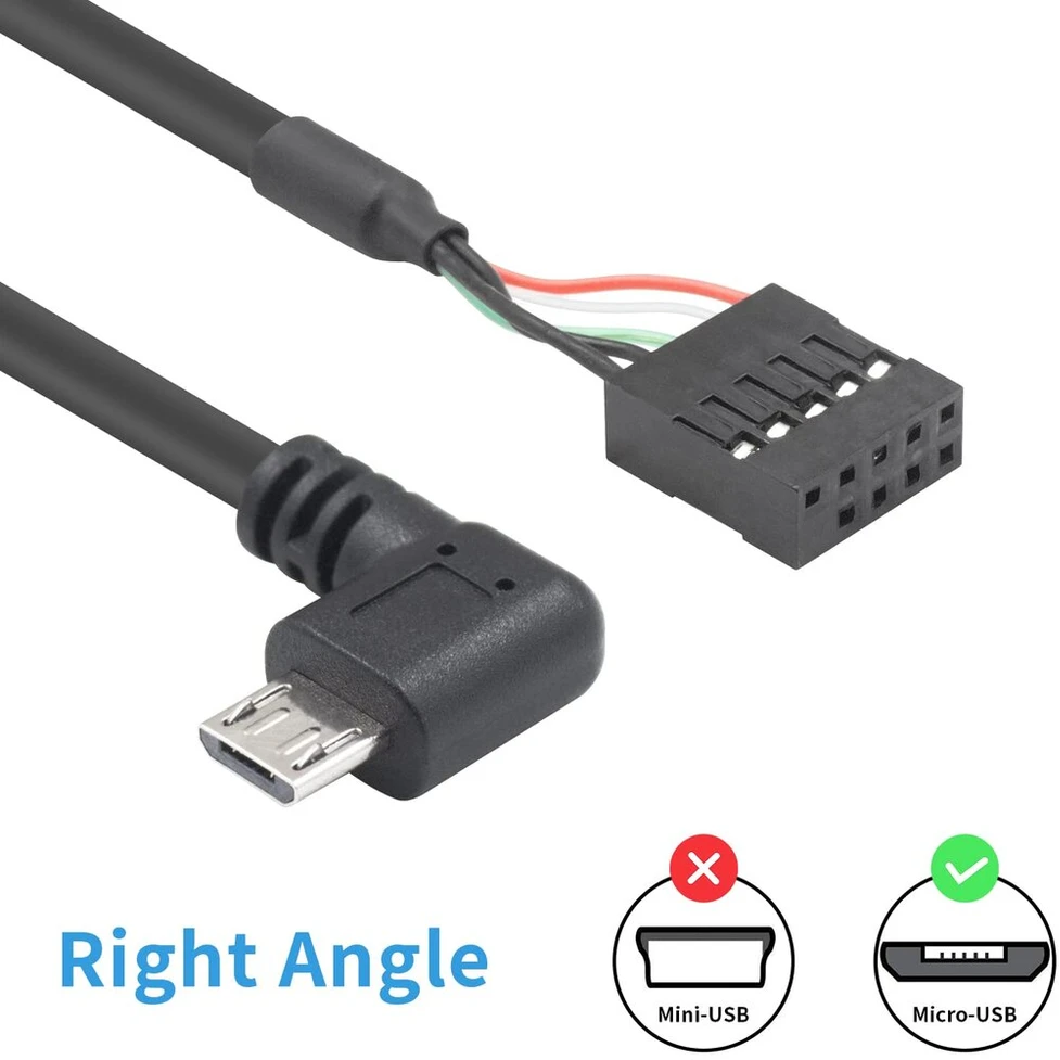 Duttek Micro Usb į 9-pin Usb jungties kabelis, 50cm, 2 vnt.