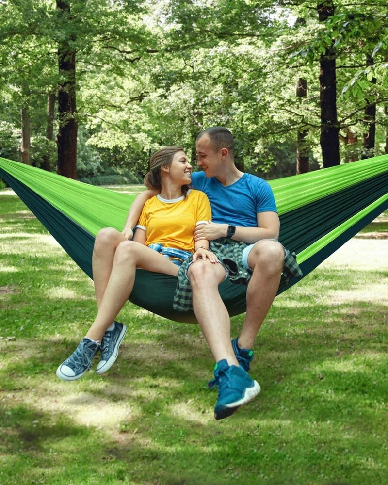 Dvigulis sodo hamakas kelionėms, stovyklavimui Xxl 270x140 su krepšiu