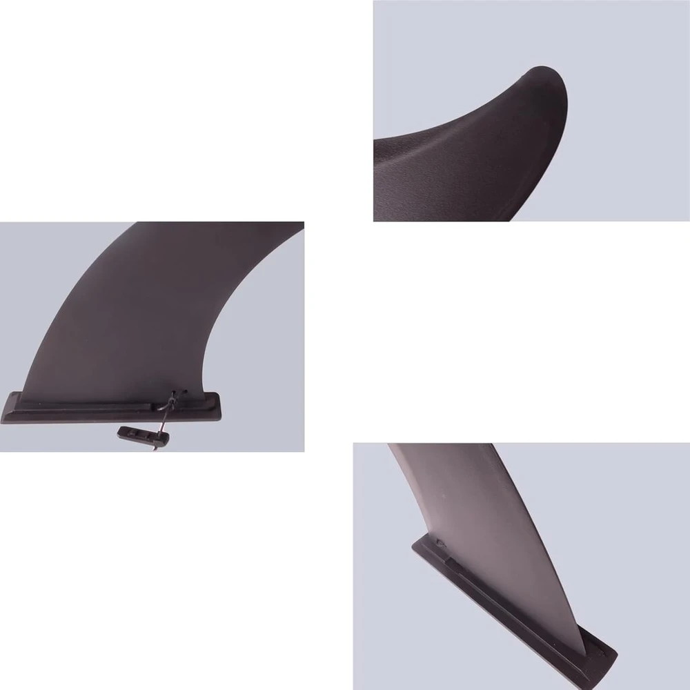 Eabdice banglentės sup pelekas juodas stand up sup, irklentės pelekai sup lentai, irklentei, longboardui (18 x 3.2 x 21.5 cm)