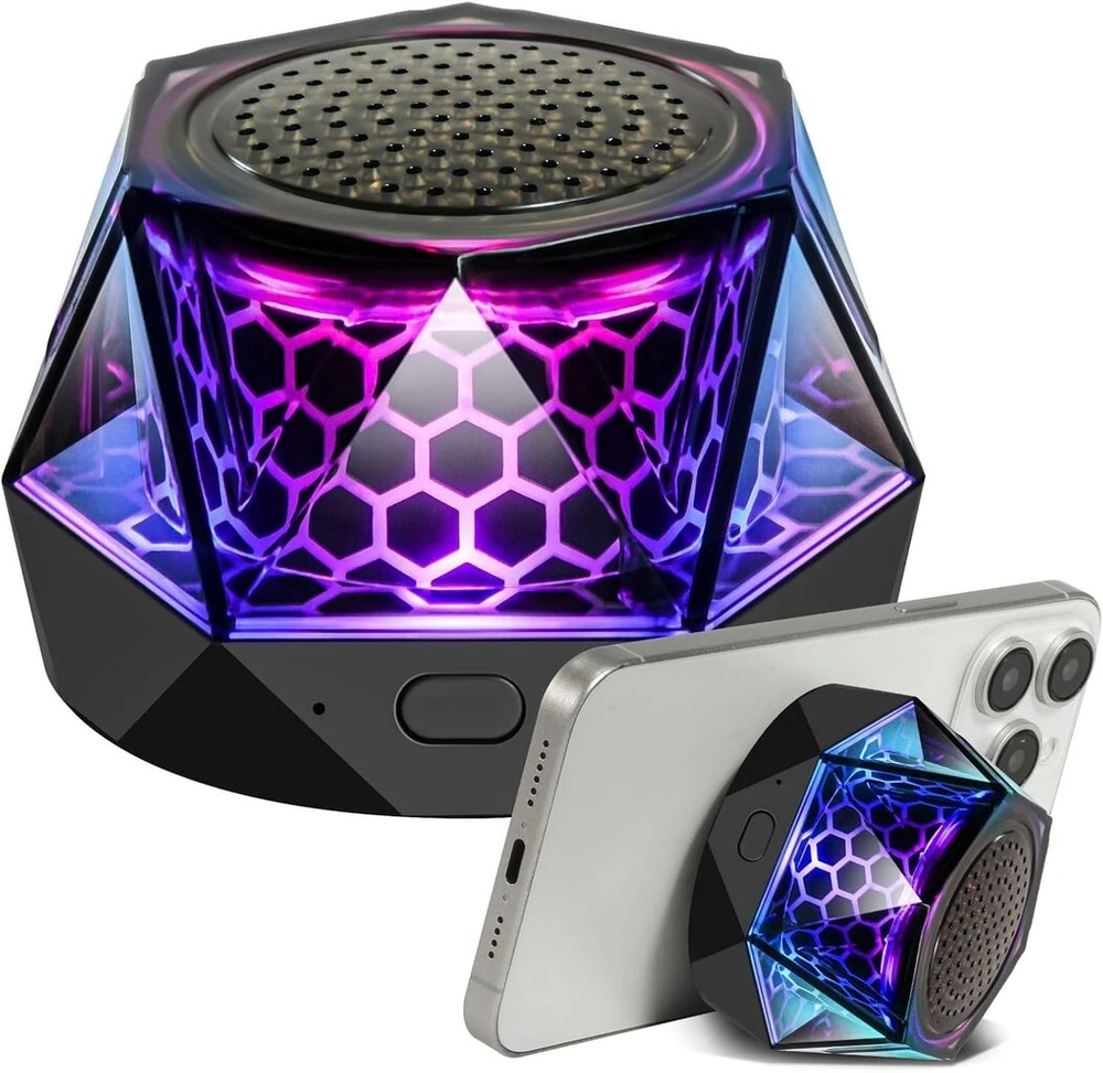 Kompiuterio kolonėlės Eageroo magnetinis mini bluetooth garsiakalbis, nešiojamas kompaktiškas - belaidis mini garsiakalbis su lipniu magnetu automobiliui/dviračiui/šaldytuvui