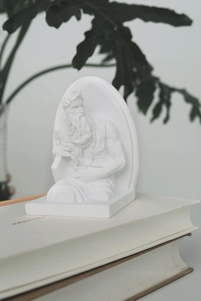 Eascheer Mozės statulos figūrėlės Michelangelo graikų statulos namų dekoras graikų mitologija 10cm