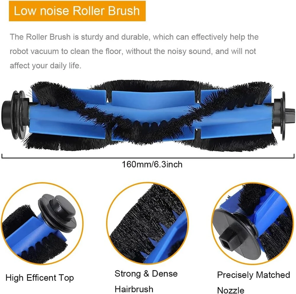 Eatbale priedai, skirti Eufy Robvac 11s/max 12 15c/max 25c 30 30c/max 39c G10 G20 G30 Edge, skirti Coredy R550 650 3500 Goovi 1600pa 2000pa dulkių siurbliui. Atsarginės dalys šoninis šepetys, volelinis šepetys, bamperis