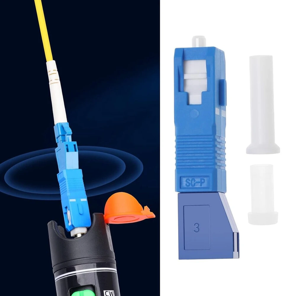 Ecsing 2 x šviesolaidinis adapteris Singlemode 9/125 Sm Sc Male to Lc Female hibridinis šviesolaidinis keitiklis, skirtas Ethernet tinklui ir optinio ryšio įrenginiams