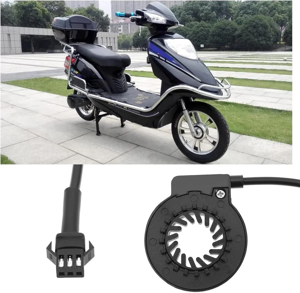 Ecsing elektrinio dviračio pedalas kt-v6l 6 magnetų singal hall pagalbinis jutiklis pas pedalų sistema vandeniui atsparus kištukas kadencija greičio e-dviračio jutiklio priedai juodas lizdo kištukas