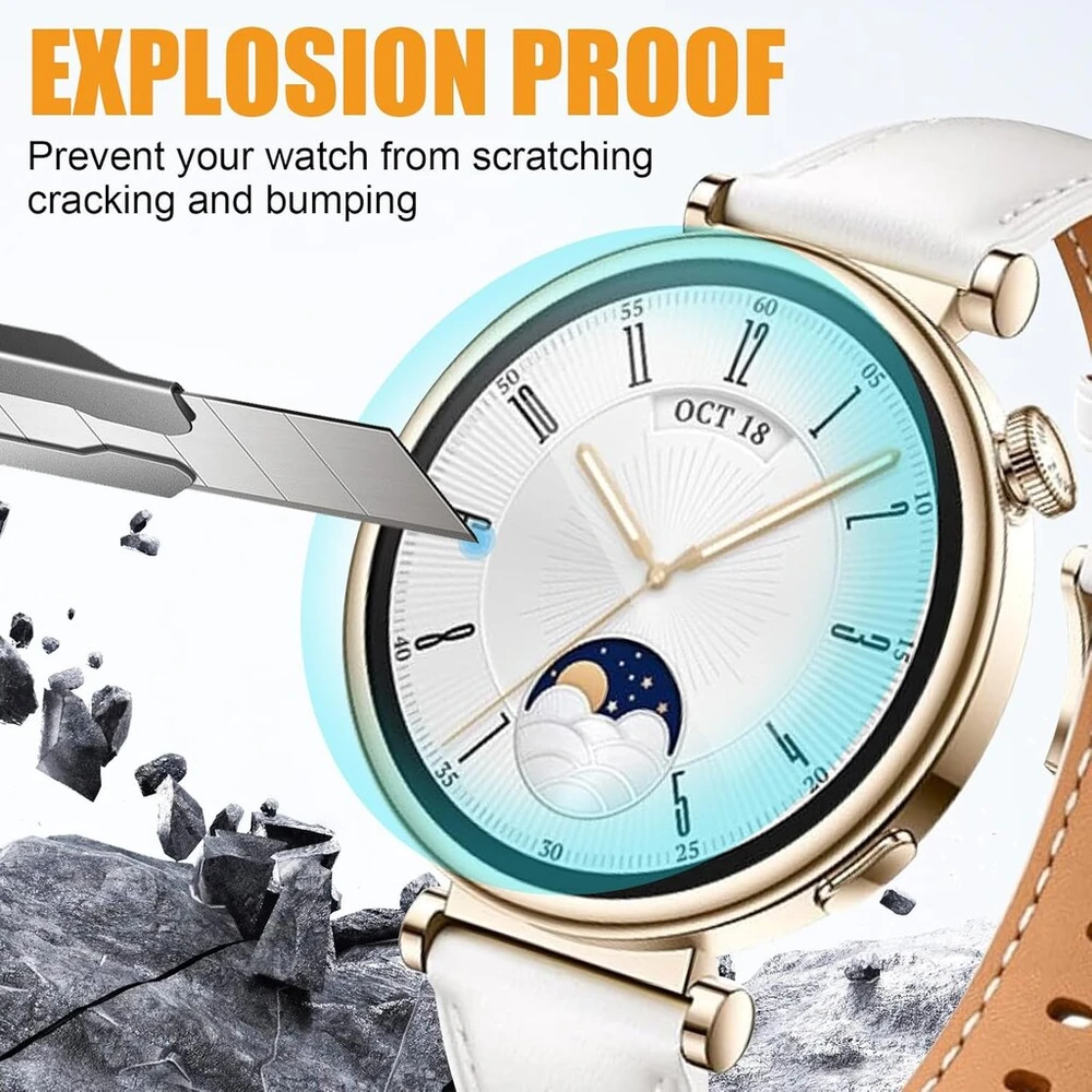 Eczoil 4 vnt. ekrano apsaugų, suderinamų su Huawei Watch Gt 4 41 mm, tpu apsauga nuo įbrėžimų, be burbuliukų, didelės raiškos ekrano apsauga
