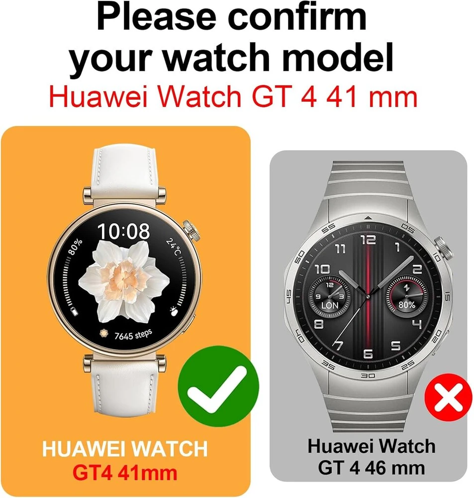 Eczoil 4 vnt. ekrano apsaugų, suderinamų su Huawei Watch Gt 4 41 mm, tpu apsauga nuo įbrėžimų, be burbuliukų, didelės raiškos ekrano apsauga